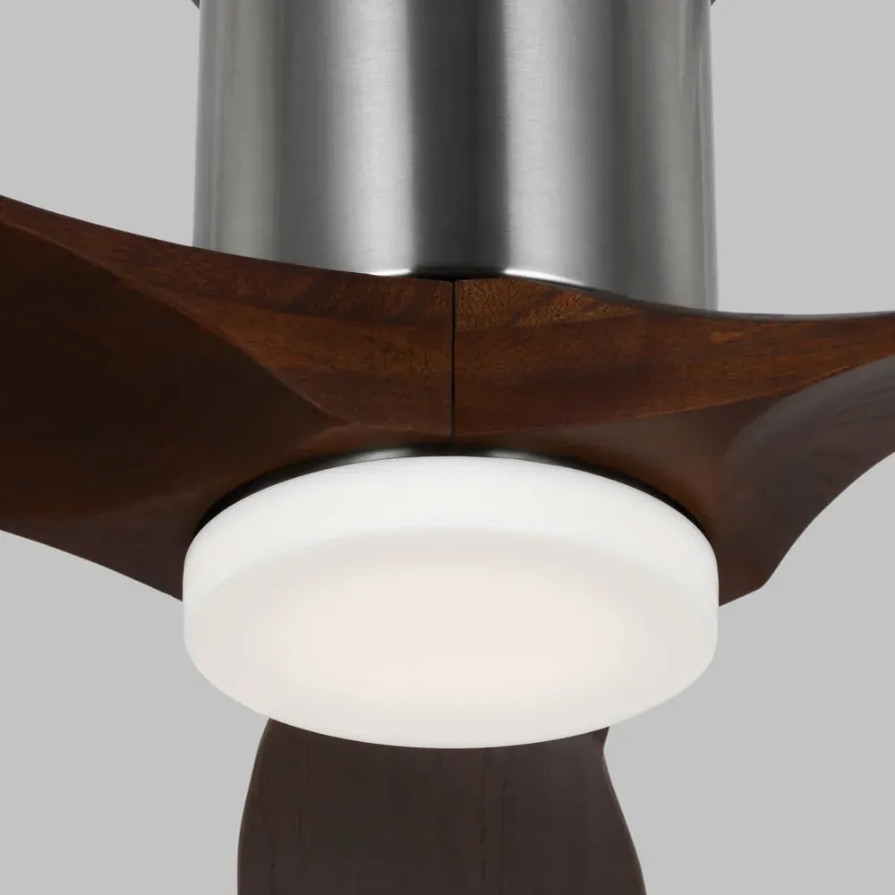 Collins 52-Inch Smart Hugger LED Ceiling Fan - Brushed Steel