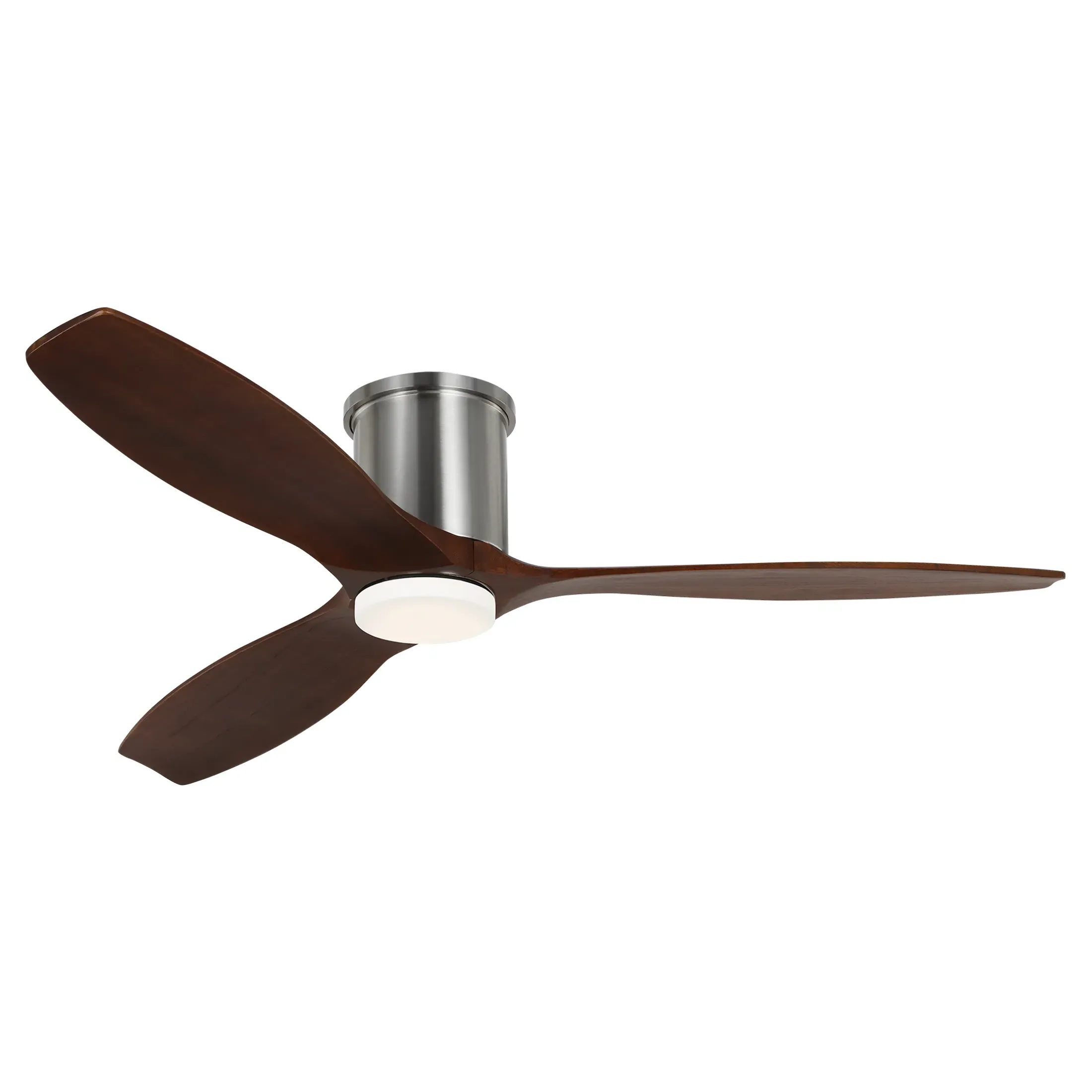Collins 52-Inch Smart Hugger LED Ceiling Fan - Brushed Steel