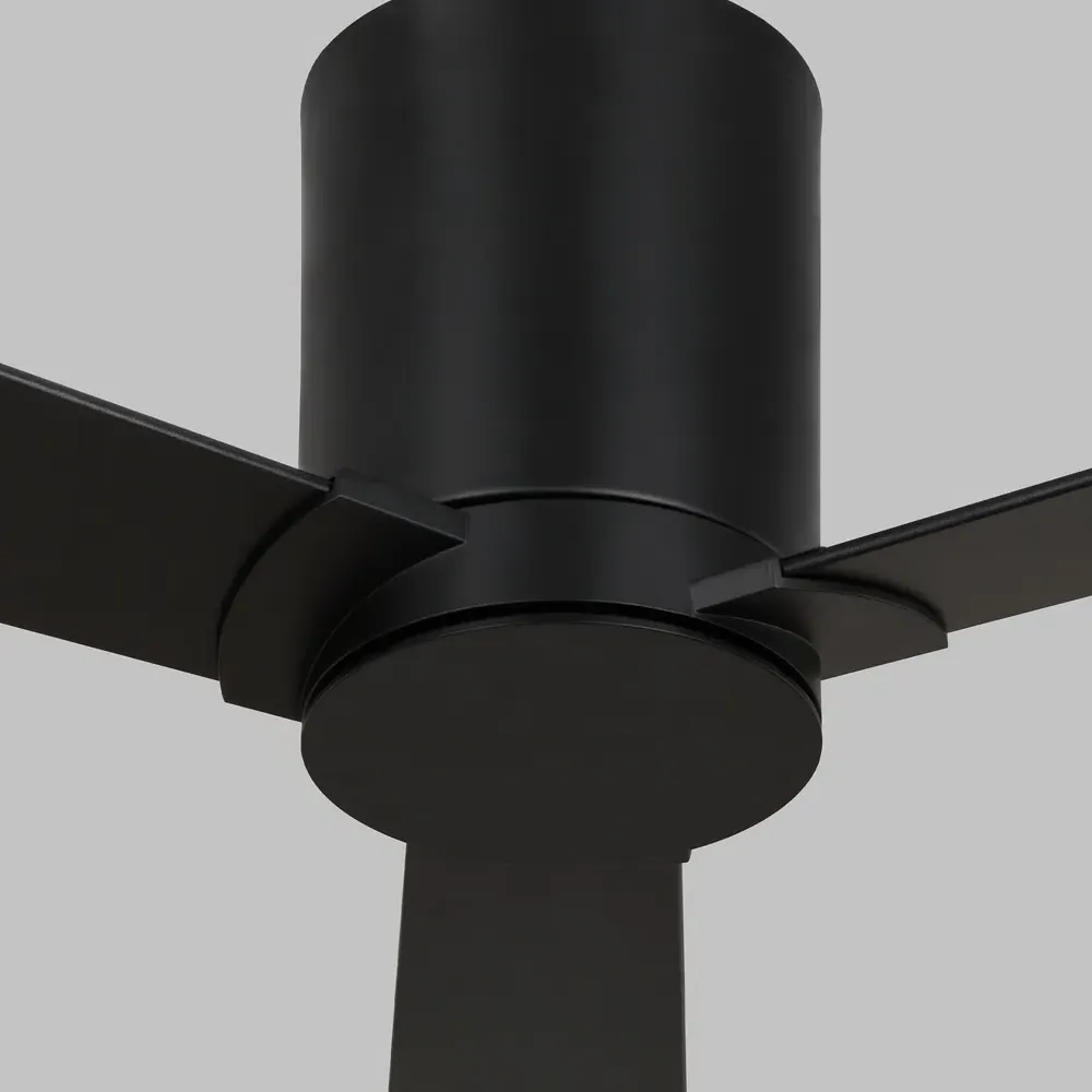 Rozzen 52" Hugger Ceiling Fan with Reversible Blades - Black
