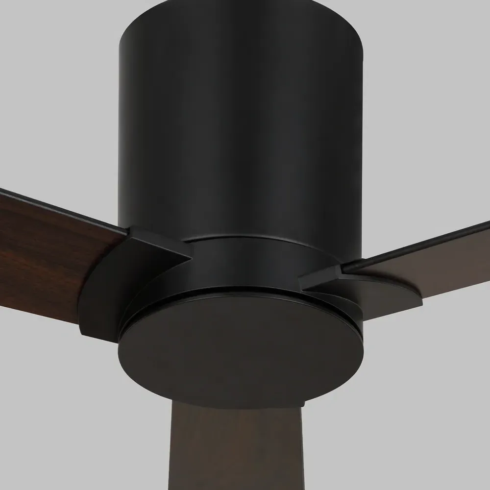 Rozzen 52" Hugger Ceiling Fan with Reversible Blades - Black