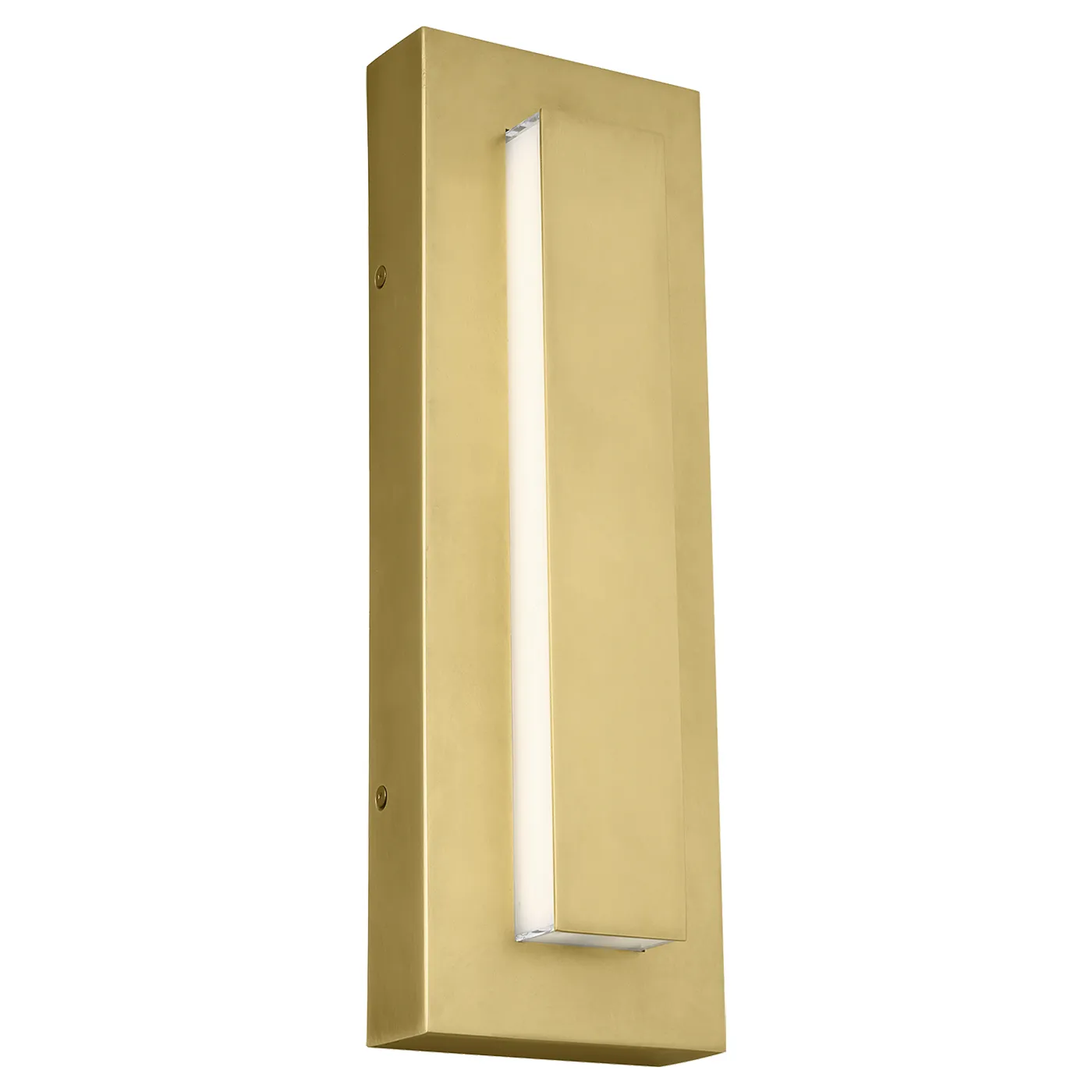 Aspen 15-Inch Outdoor Sconce with Surge Protection - Natural Brass
