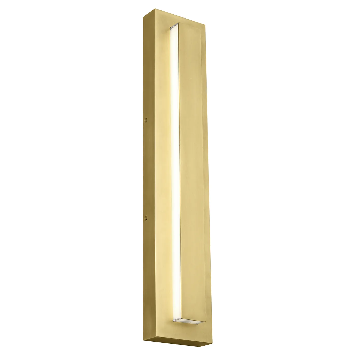 Aspen 26-Inch Outdoor Sconce with Surge Protection - Natural Brass
