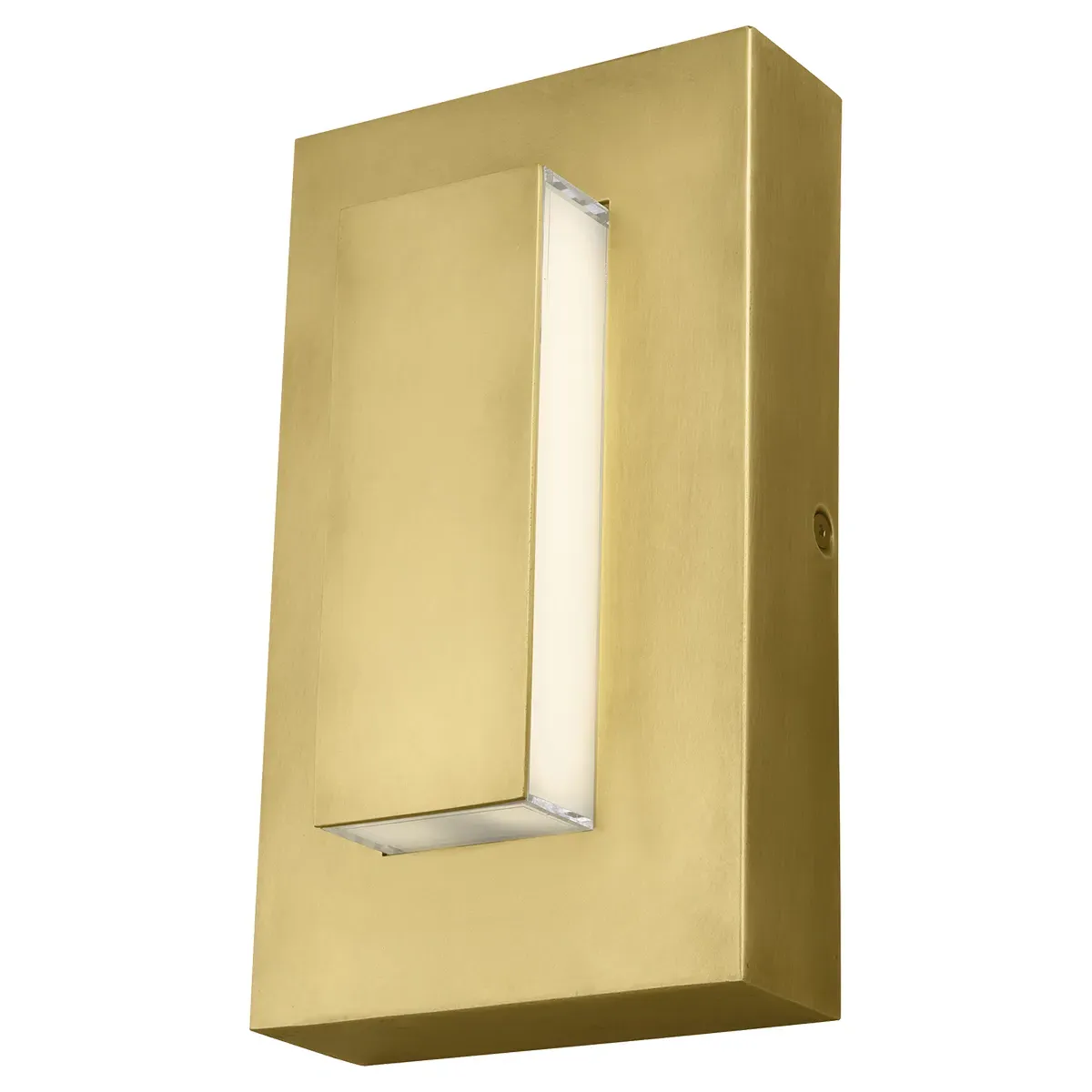 Aspen 8-Inch Outdoor Sconce with Surge Protection - Natural Brass