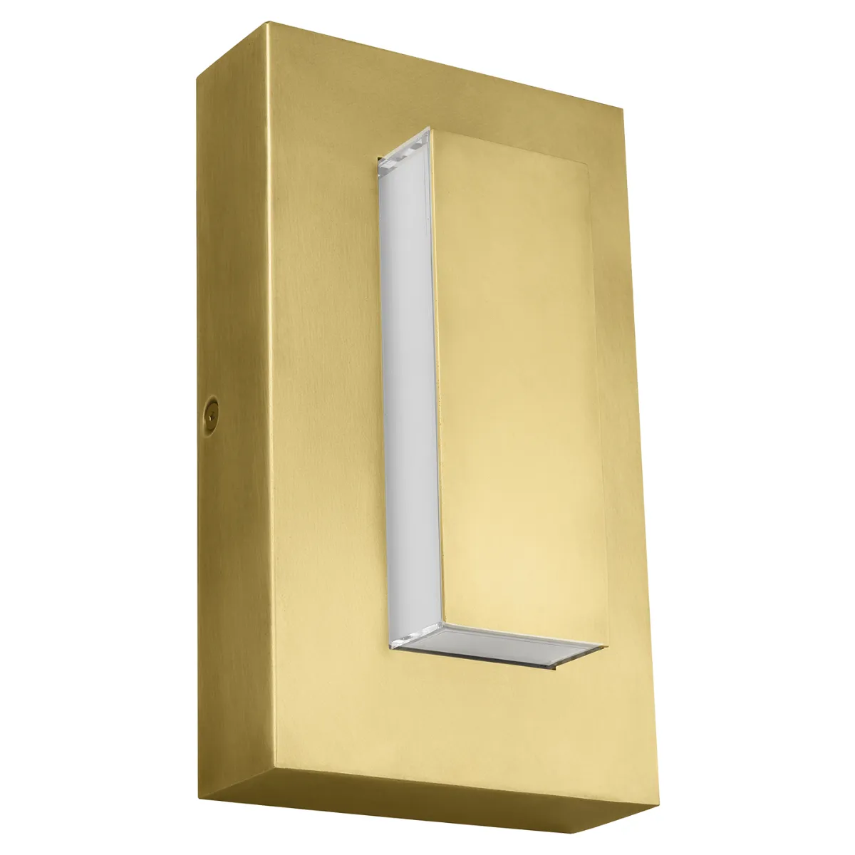 Aspen 8-Inch Outdoor Sconce with Surge Protection - Natural Brass