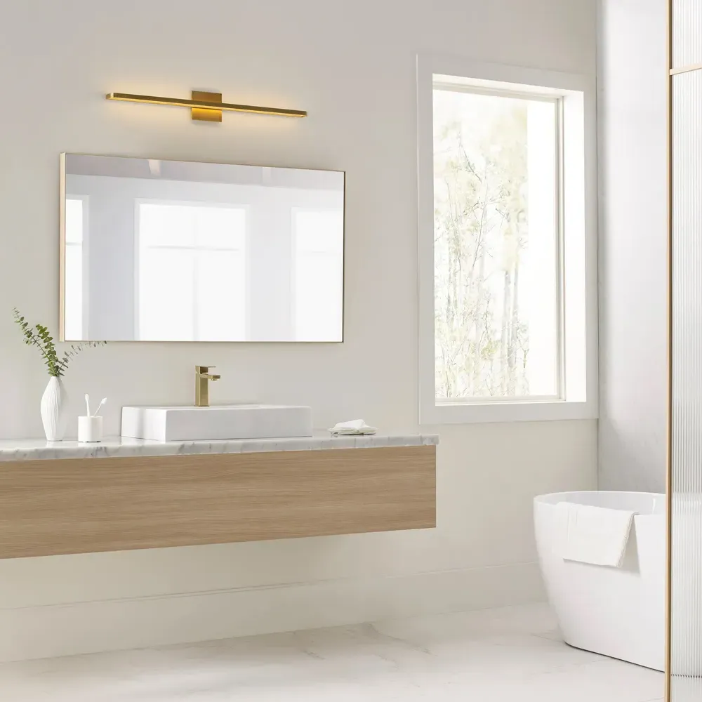 Banda Bath Sconce - Natural Brass, Aluminum