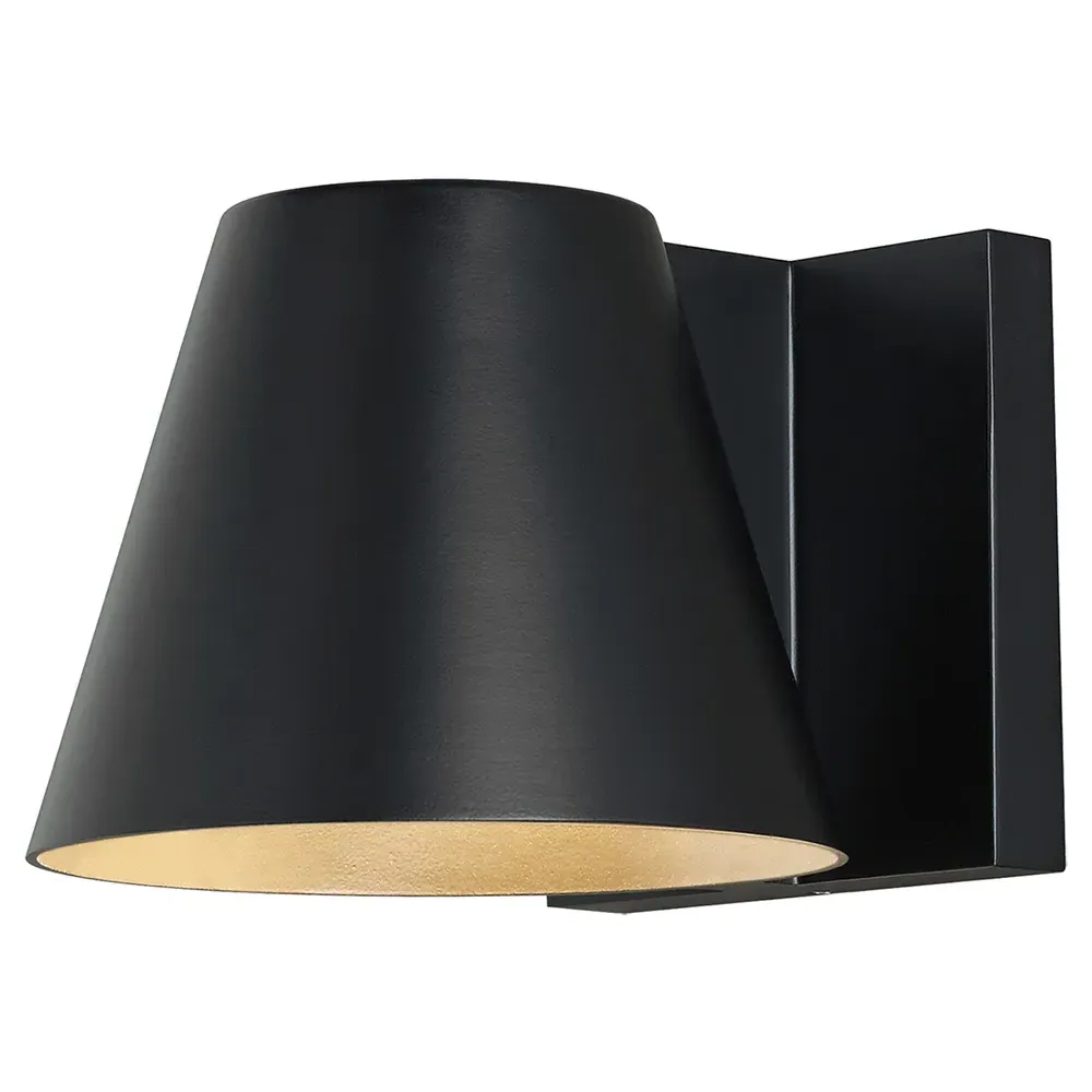 Bowman 4" LED Outdoor Sconce - Black, Aluminum