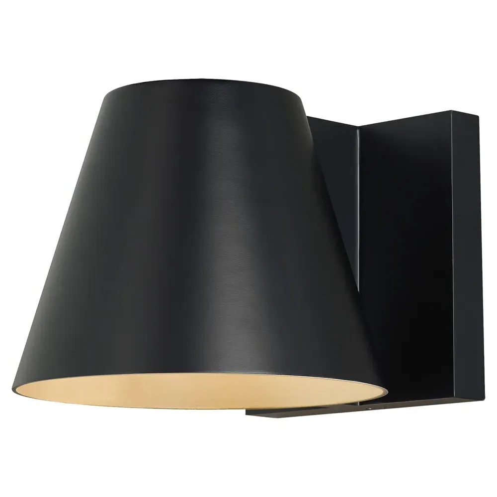 Bowman 6" LED Outdoor Sconce - Black, Aluminum