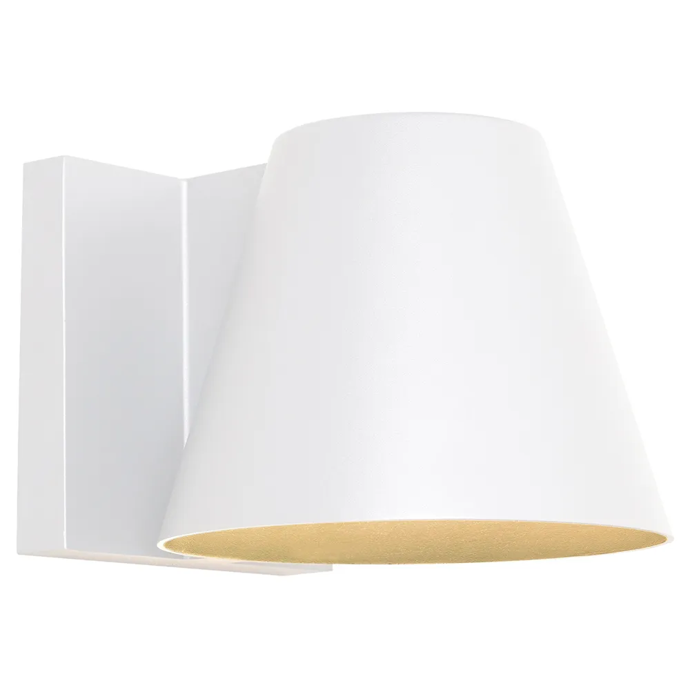 Bowman 6" LED Outdoor Sconce - White, Aluminum