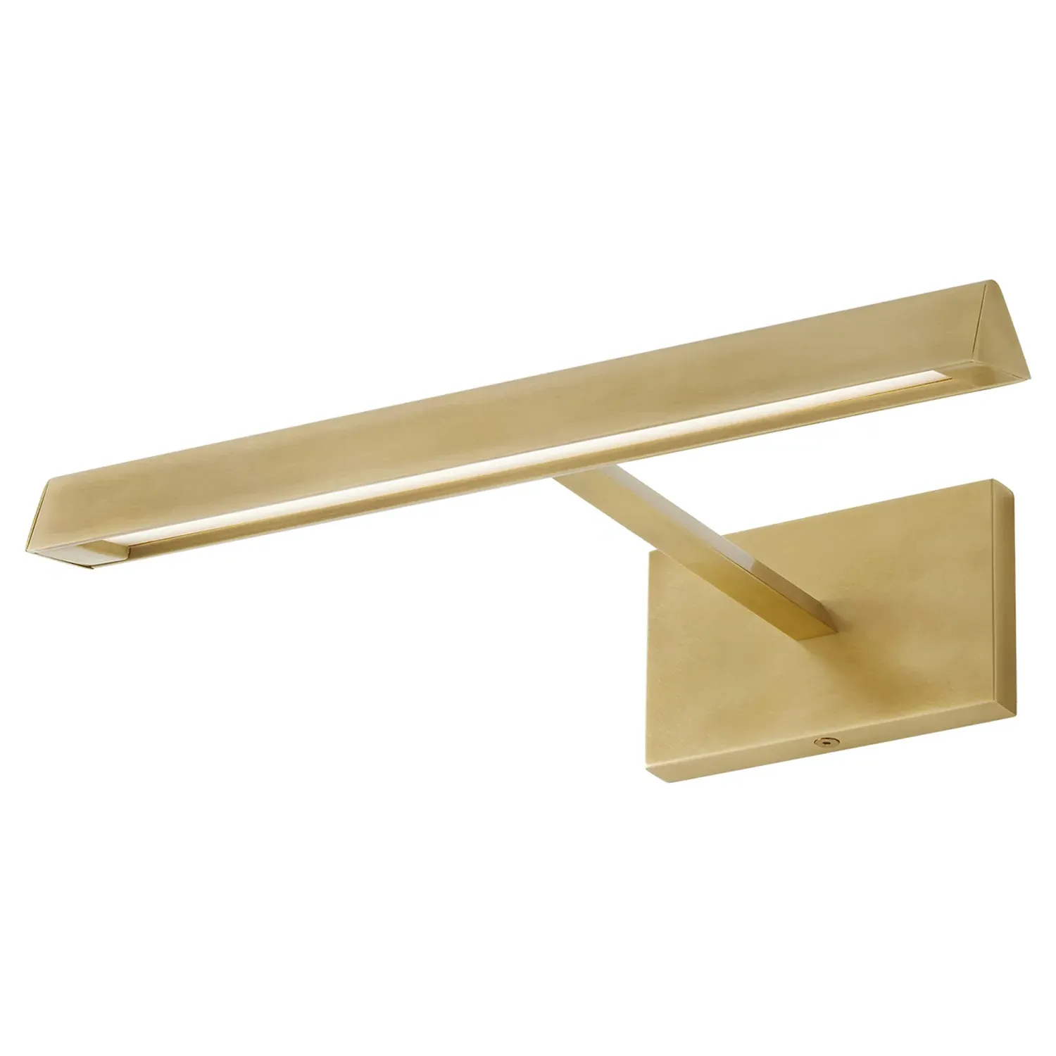 Dessau 12-Inch Picture Light Sconce - Natural Brass, Aluminum