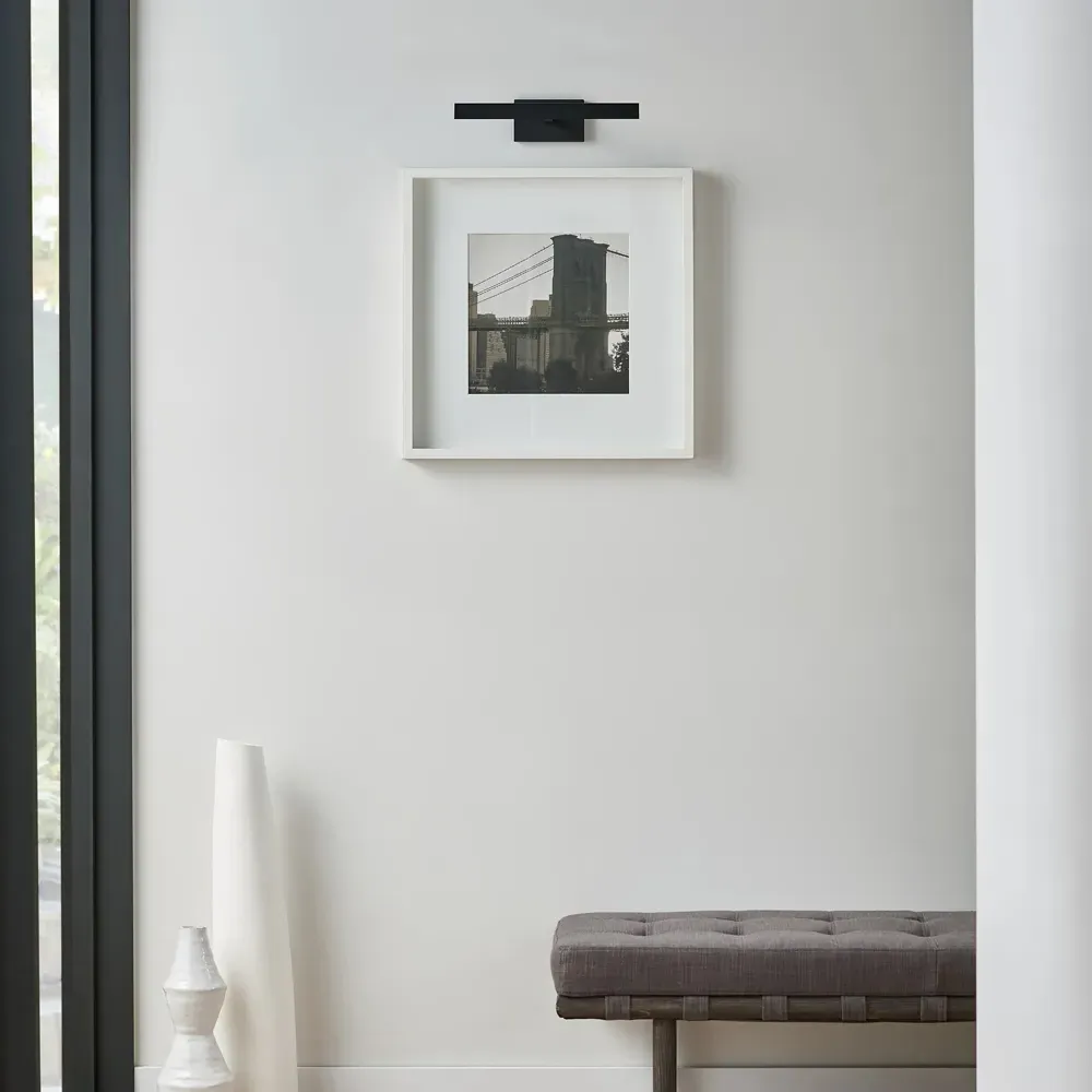 Dessau 12-Inch Picture Light Sconce - Nightshade Black, Aluminum