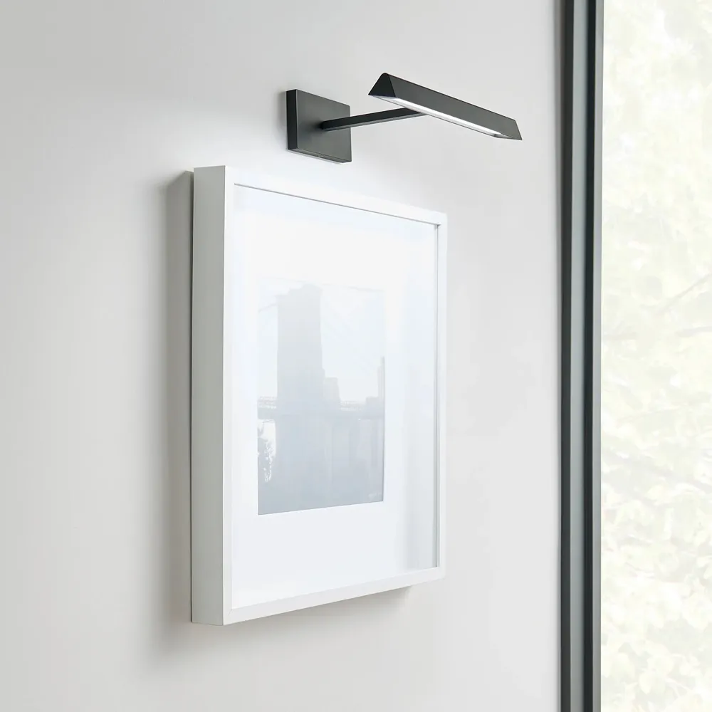 Dessau 12-Inch Picture Light Sconce - Nightshade Black, Aluminum