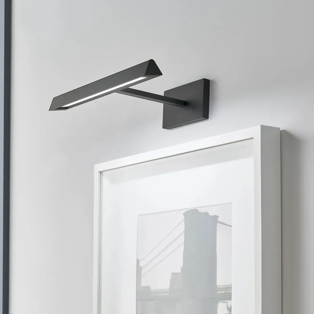 Dessau 12-Inch Picture Light Sconce - Nightshade Black, Aluminum