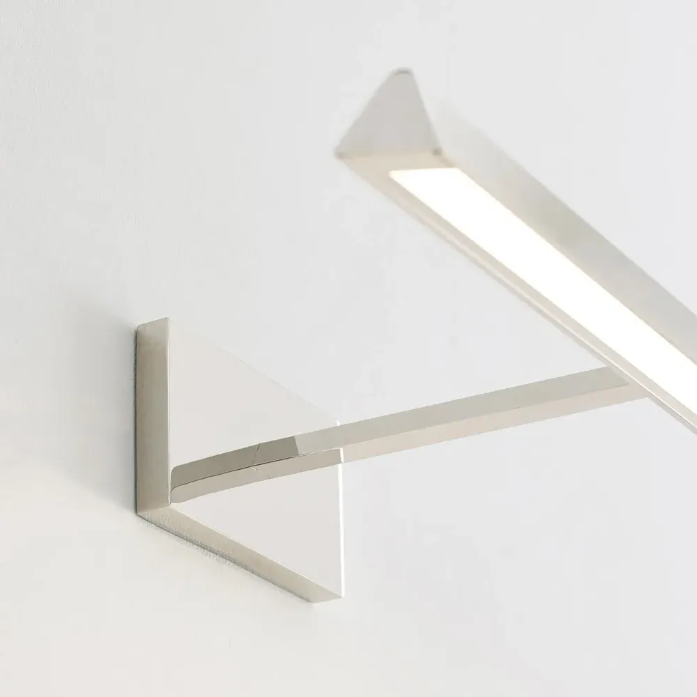 Dessau 12-Inch Picture Light Sconce - Polished Nickel, Aluminum