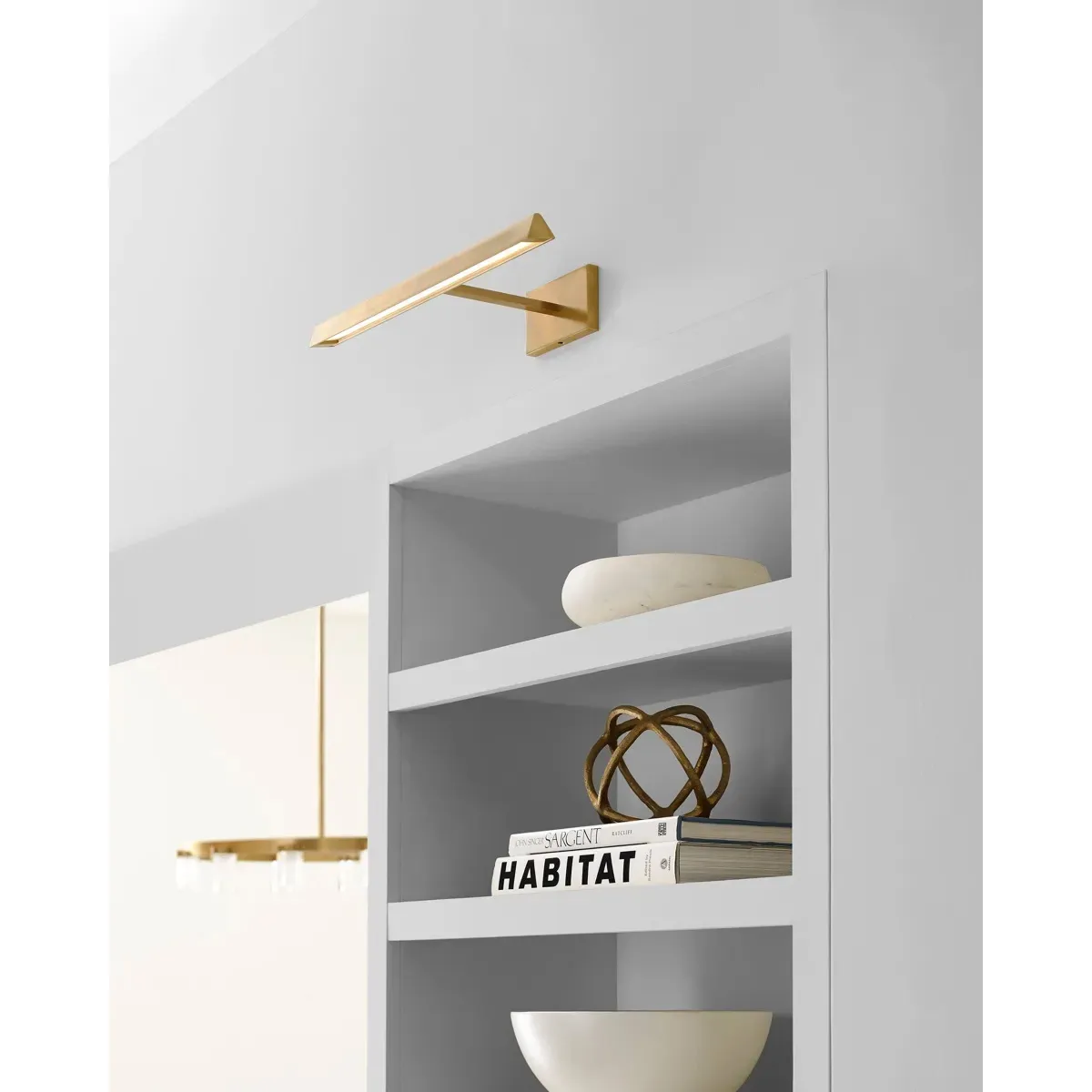 Dessau 18-Inch Picture Light Sconce - Natural Brass, Aluminum