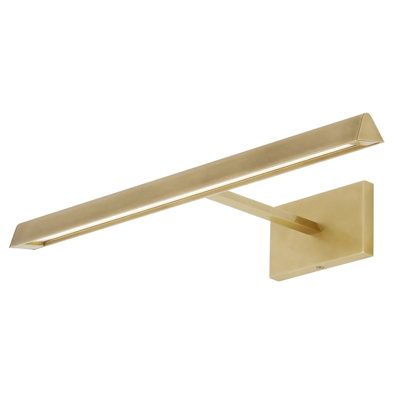 Dessau 18-Inch Picture Light Sconce - Natural Brass, Aluminum