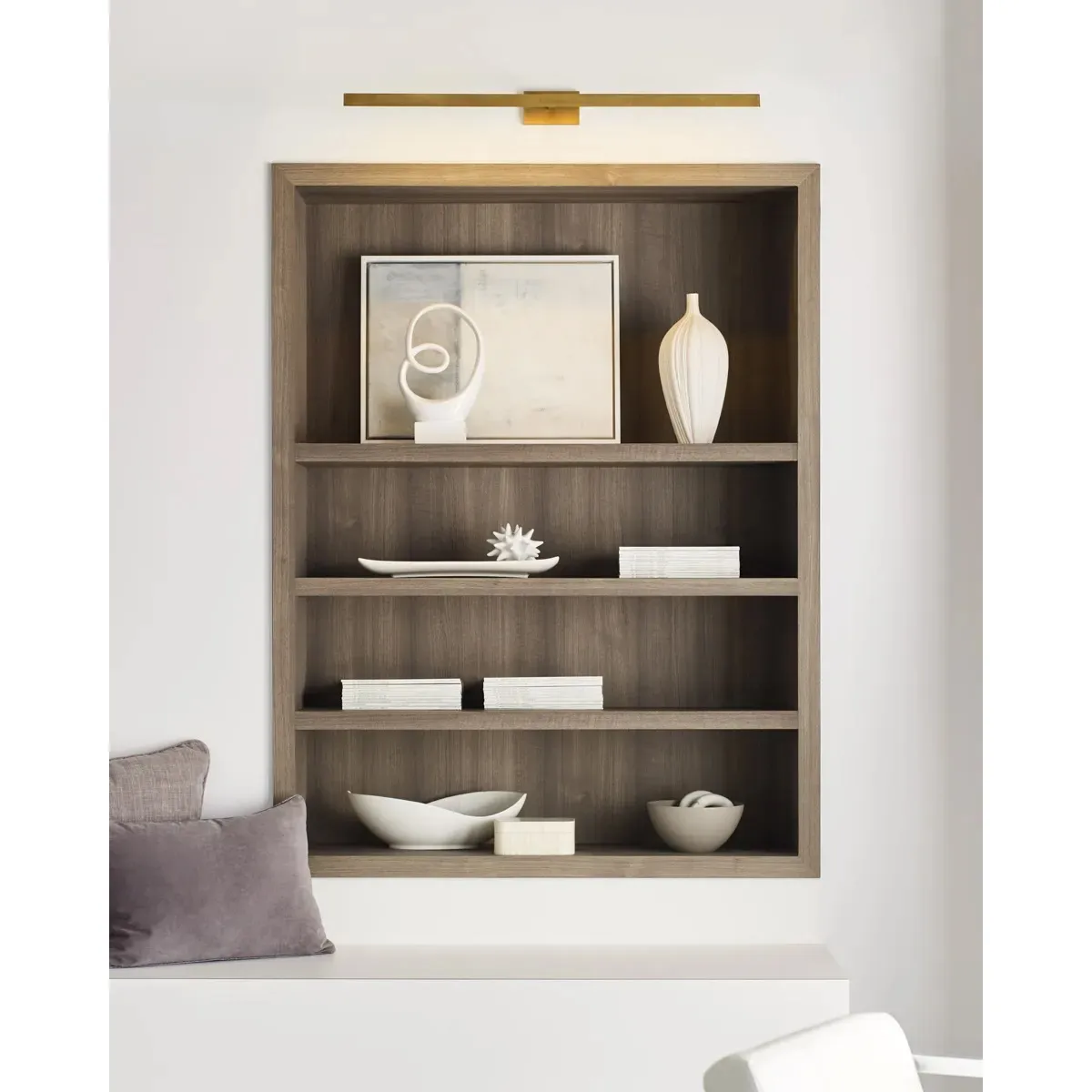 Dessau 36-Inch Picture Light Sconce - Natural Brass, Aluminum