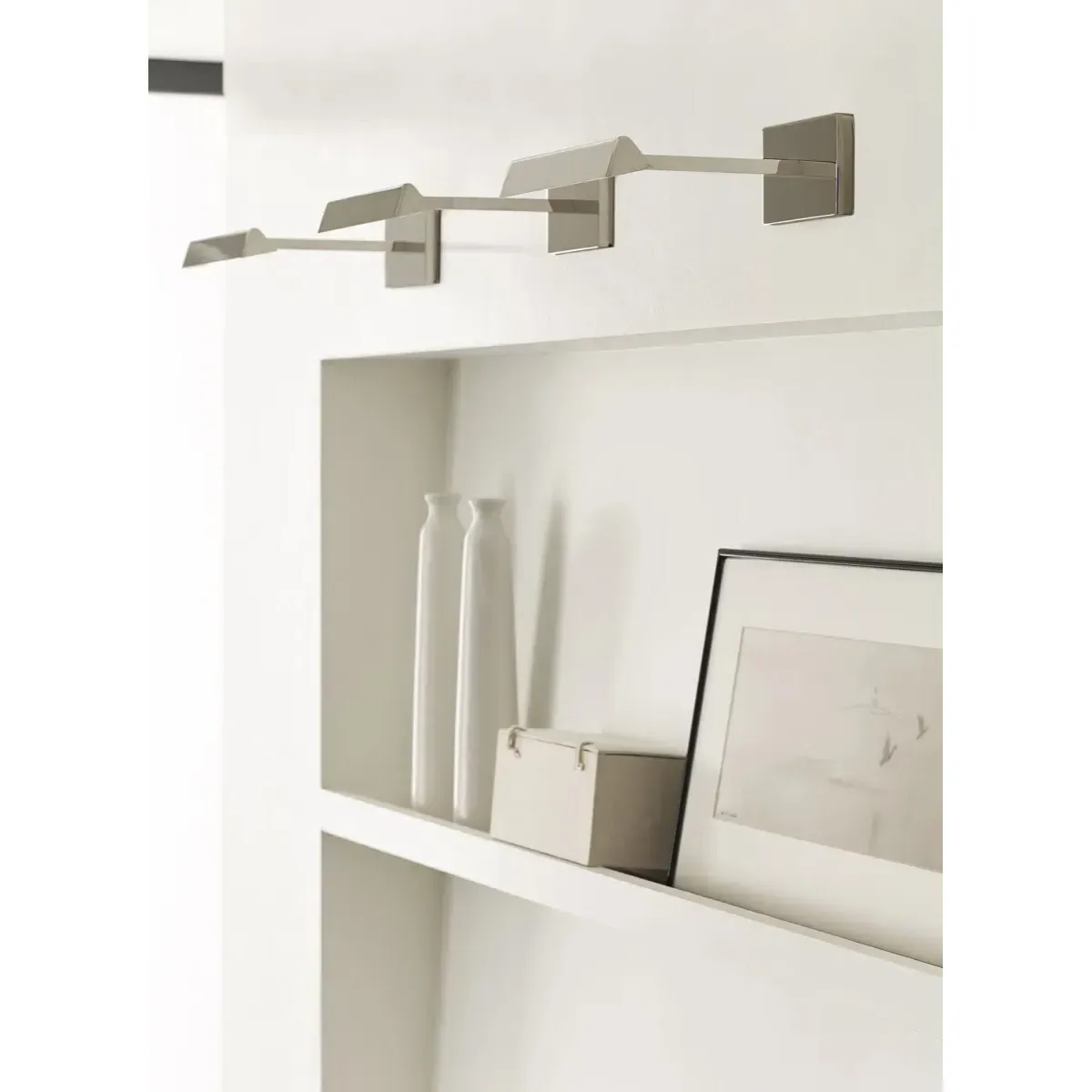 Dessau 8-Inch Picture Light Sconce - Polished Nickel, Aluminum