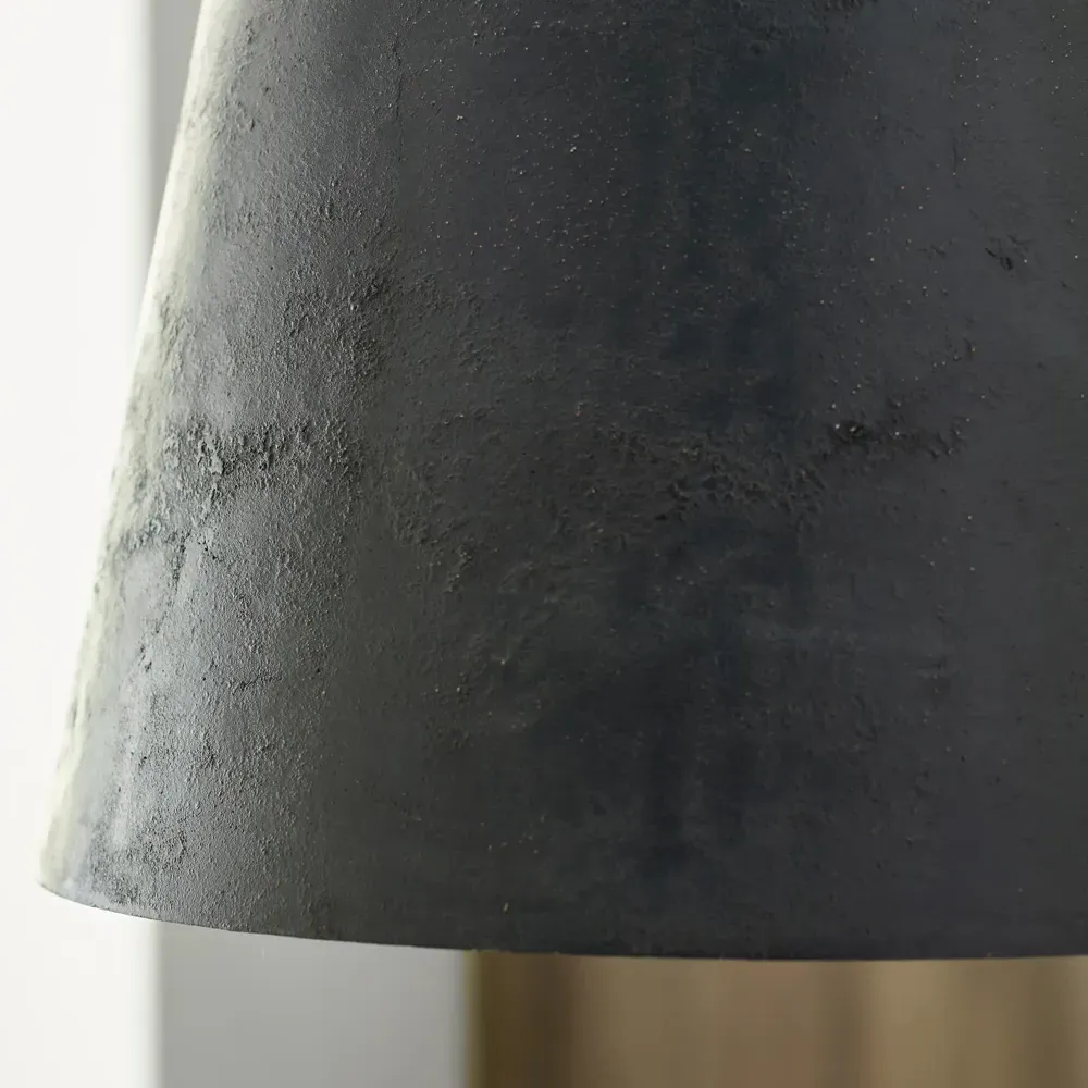 Fett Steel Pendant with LED Bulb - Weathered Zinc