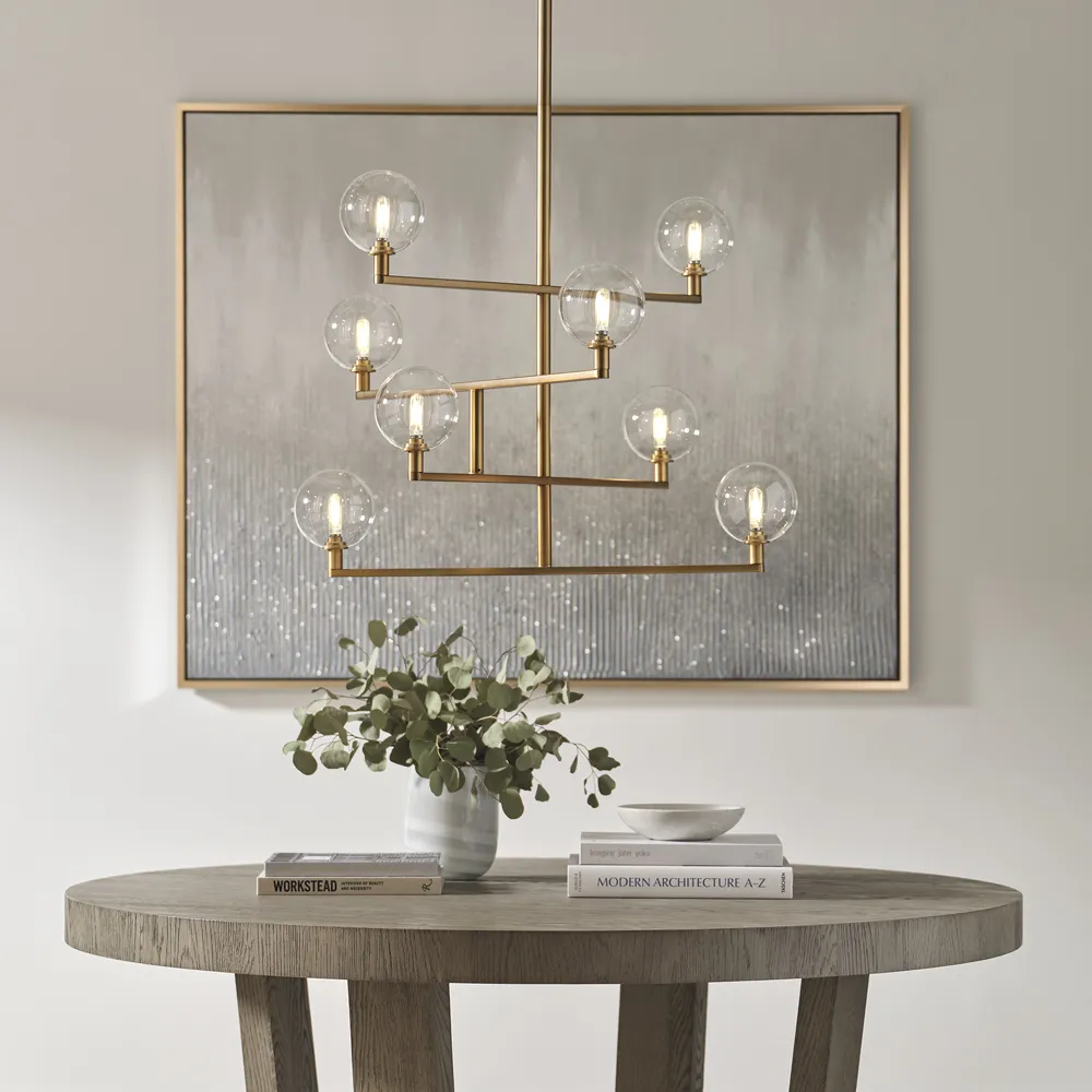 Gambit Chandelier - Aged Brass, Steel