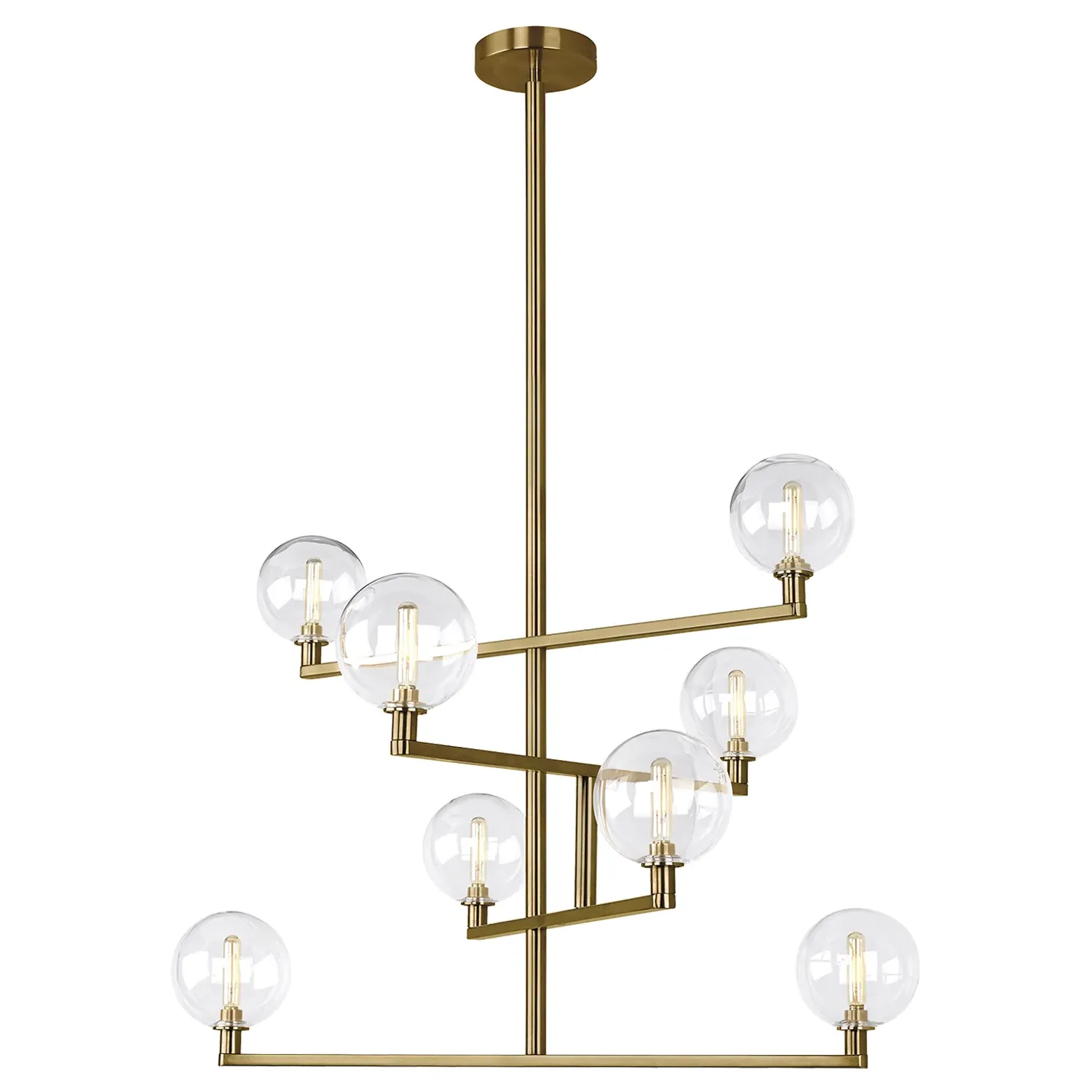 Gambit Chandelier - Aged Brass, Steel image