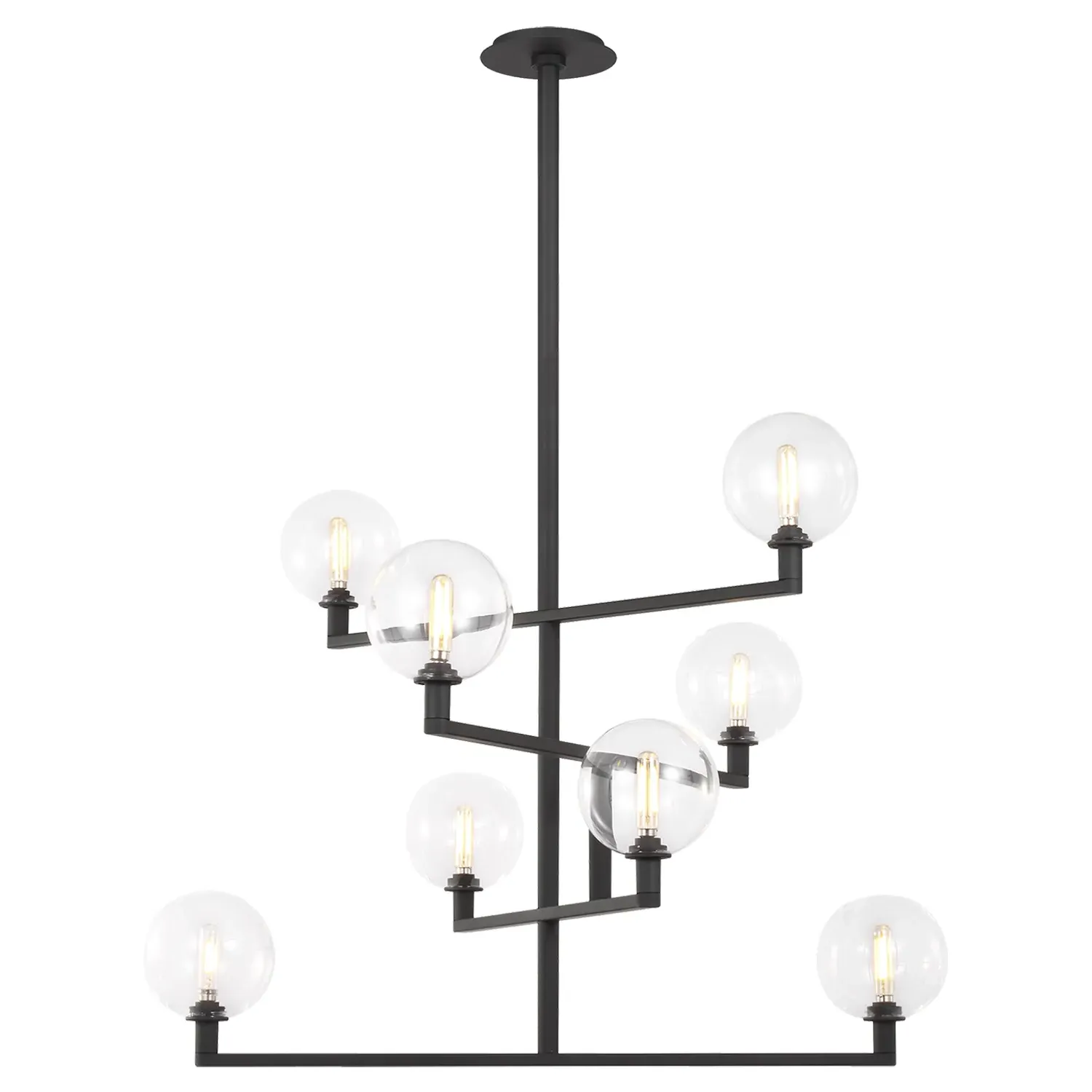 Gambit LED Chandelier - Nightshade Black, Steel