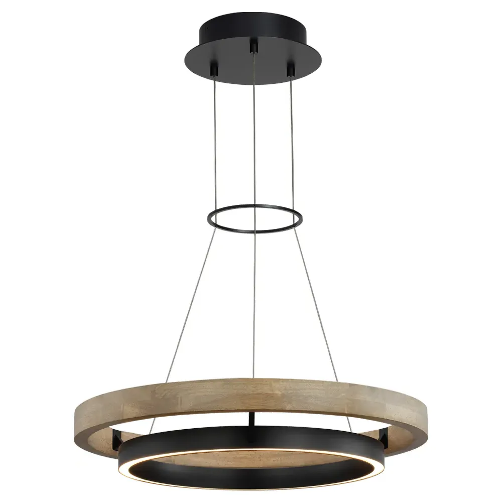 Grace 24-Inch LED Chandelier - Black, Aluminum image