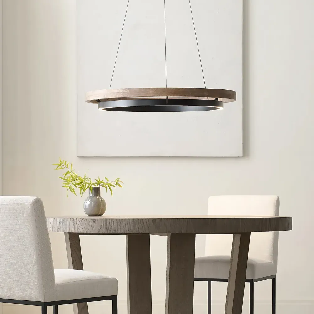 Grace 30-Inch LED Chandelier - Black, Aluminum