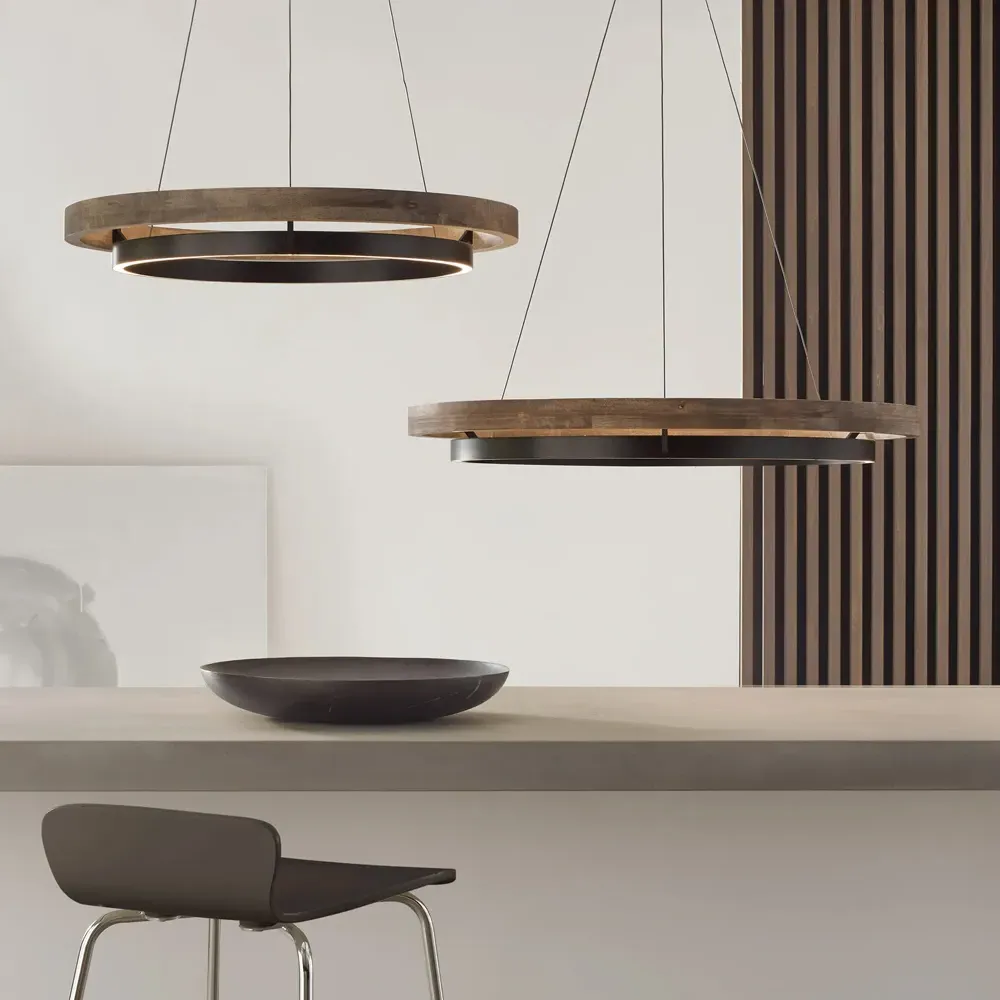 Grace 30-Inch LED Chandelier - Black, Aluminum