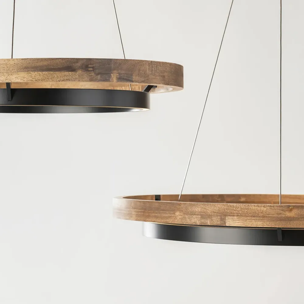 Grace 30-Inch LED Chandelier - Black, Aluminum