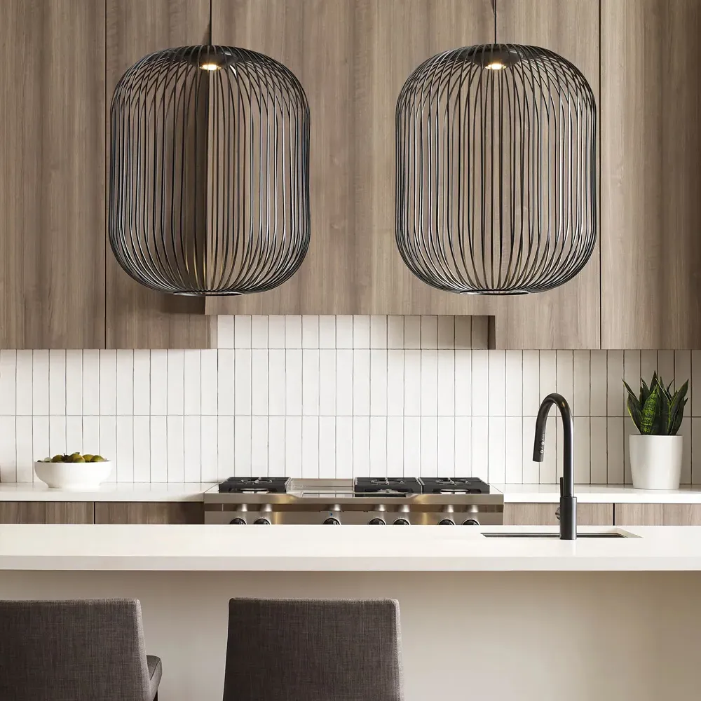 Kai Medium Pendant Light - Nightshade Black, Aluminum