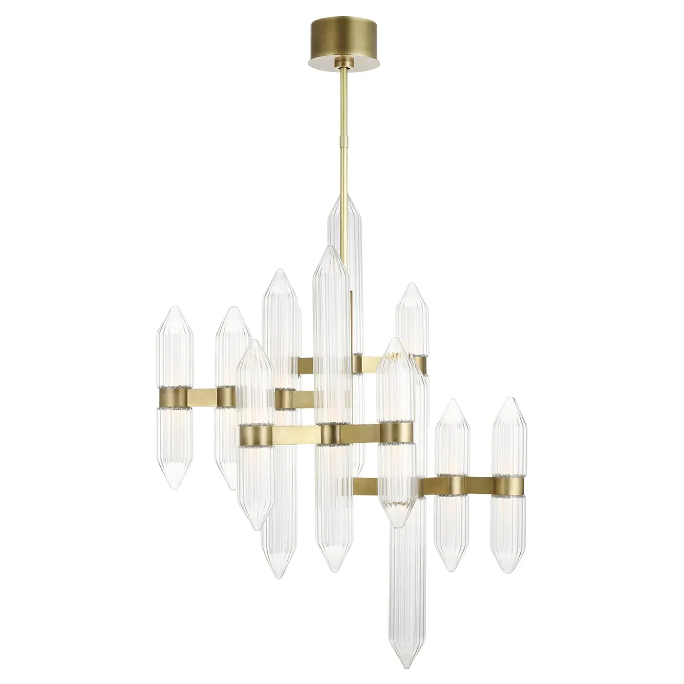 Langston Medium Chandelier - Plated Brass, Steel image