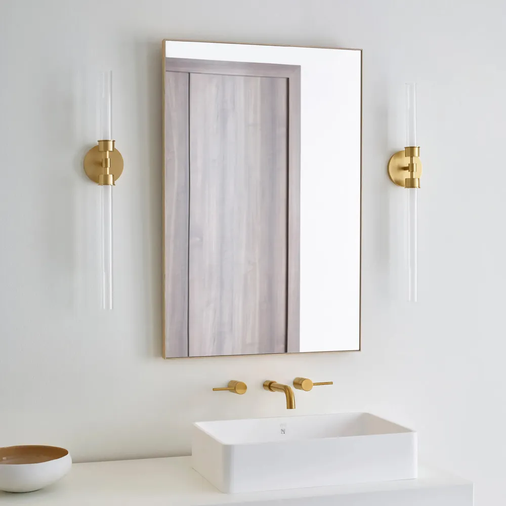 Linger Bath Sconce - Natural Brass, Aluminum