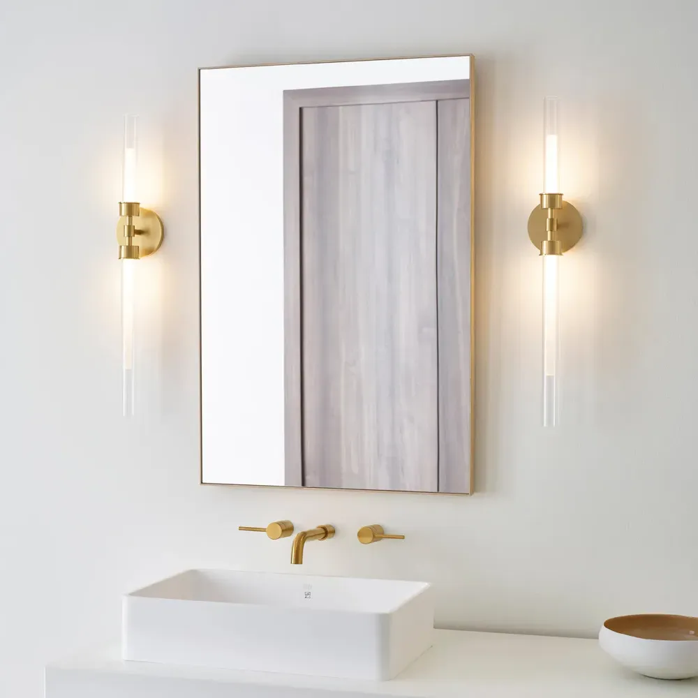 Linger Bath Sconce - Natural Brass, Aluminum