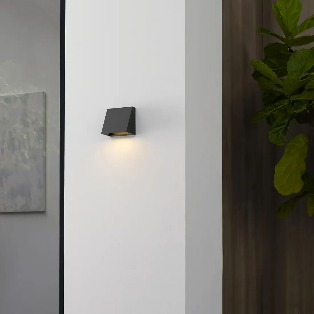 Pitch Single Outdoor Sconce LED 2700K - Black, Aluminum