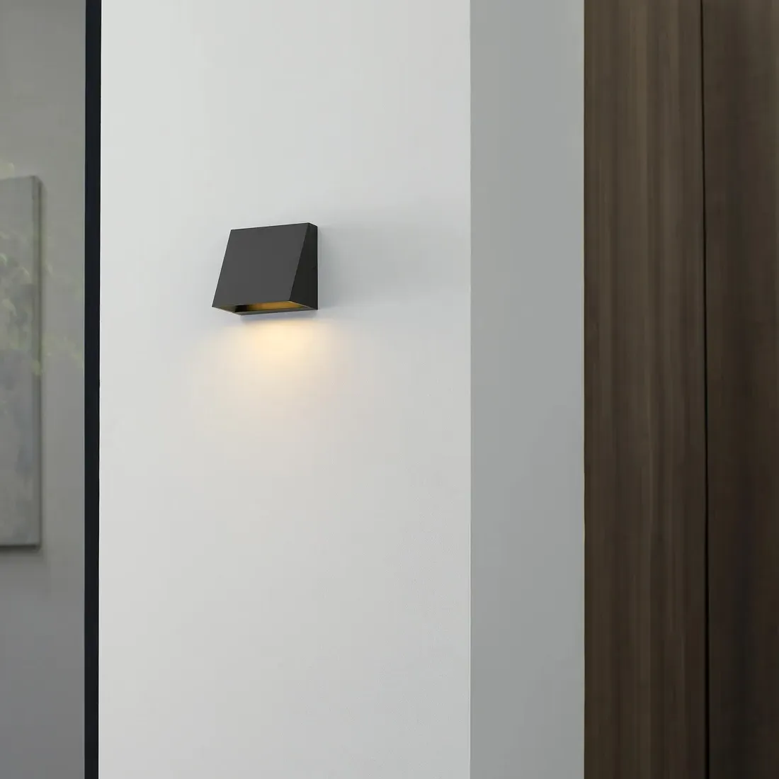 Pitch Single Outdoor Sconce LED 2700K - Black, Aluminum