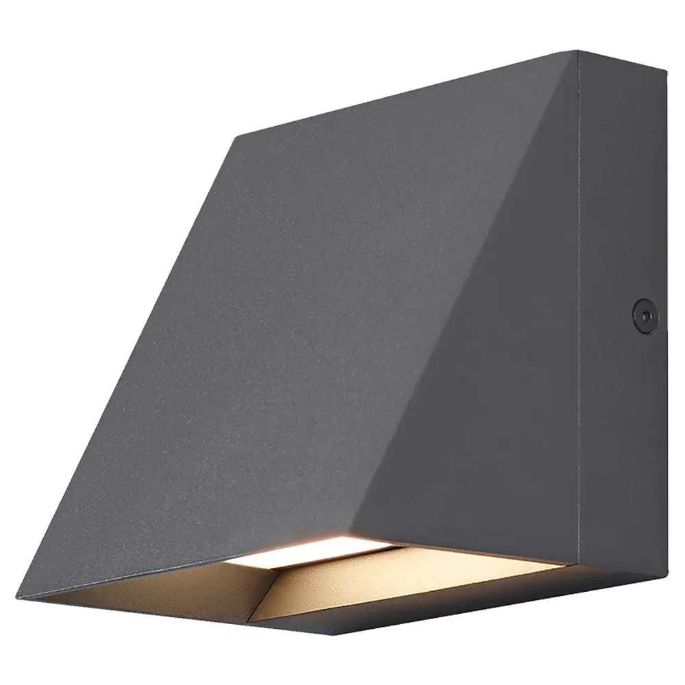 Pitch Single Outdoor Sconce LED 2700K - Charcoal, Aluminum