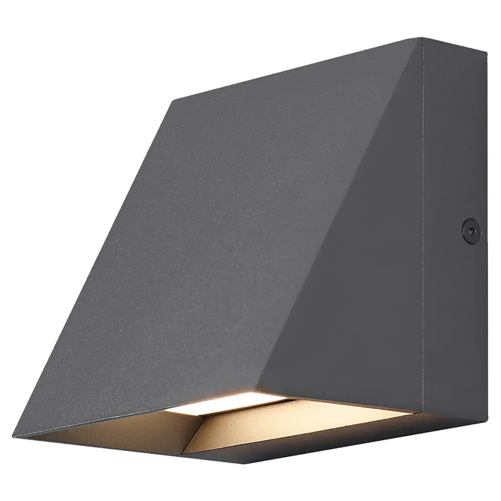 Pitch Single Outdoor Sconce LED 3000K - Charcoal, Aluminum