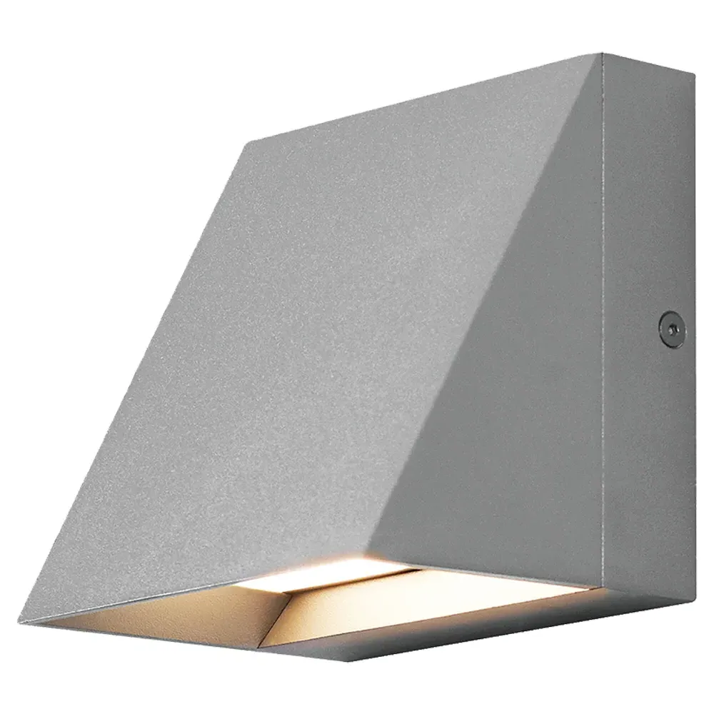 Pitch Single Outdoor Sconce LED 3000K - Silver, Aluminum