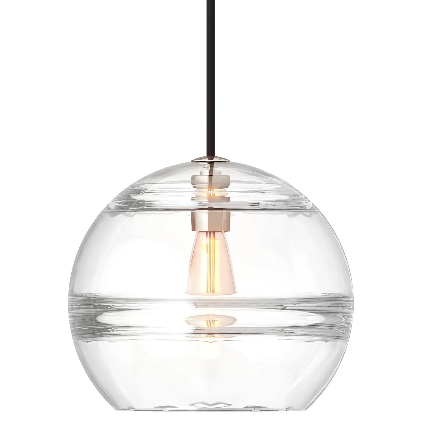 Sedona Large LED Pendant - Satin Nickel, Glass