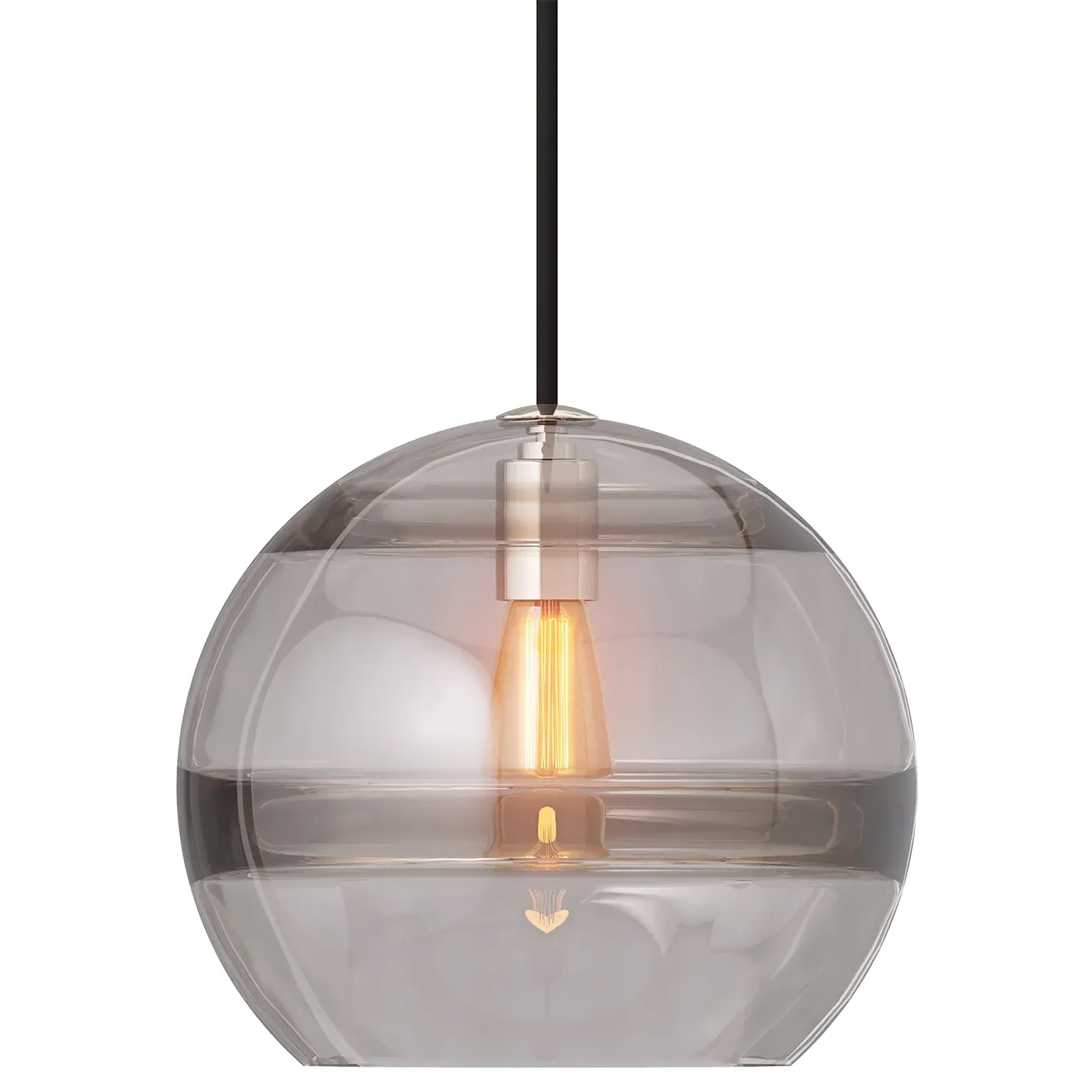 Sedona Large Pendant - Satin Nickel, Glass