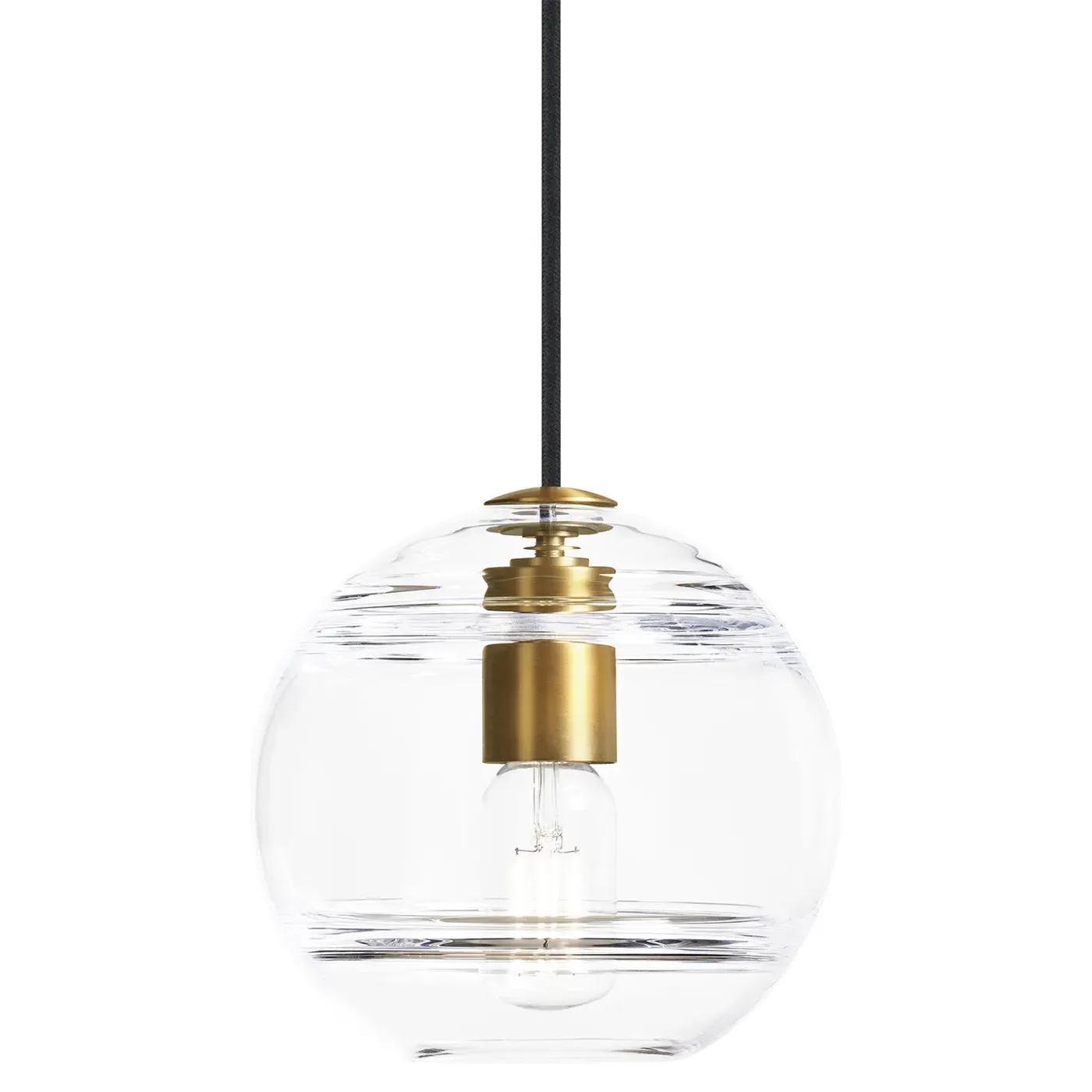 Sedona Medium LED Pendant - Aged Brass, Glass