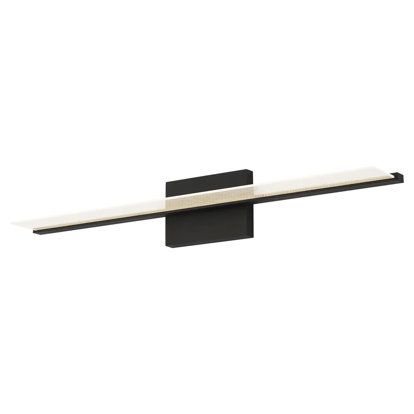 Span 36" LED Bath Sconce - Black, Metal