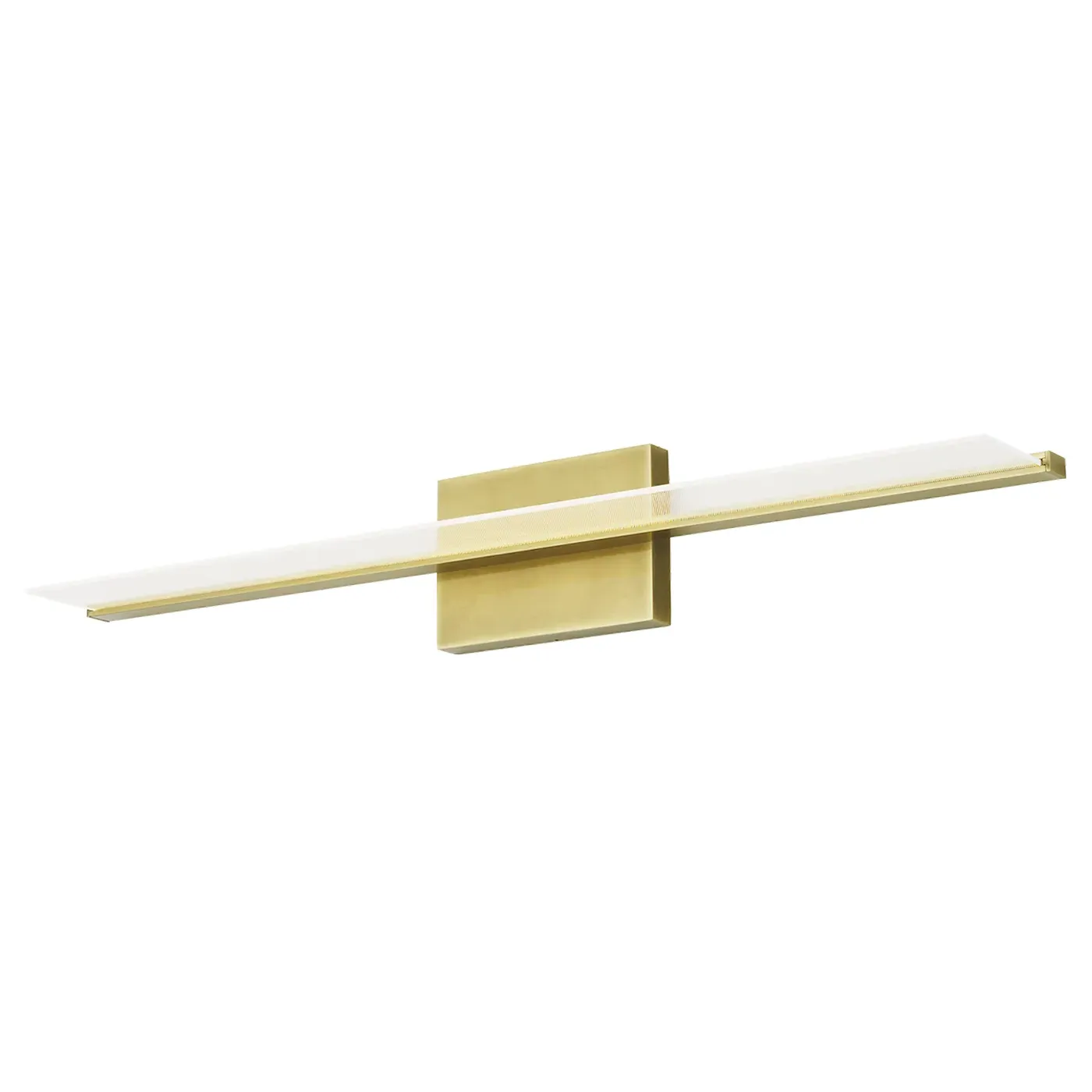 Span 36" LED Bath Sconce - Plated Brass, Metal