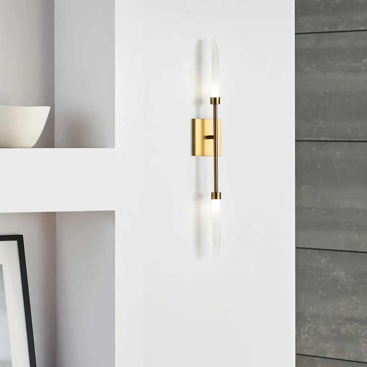Spur LED Wall Sconce - Aged Brass, Steel