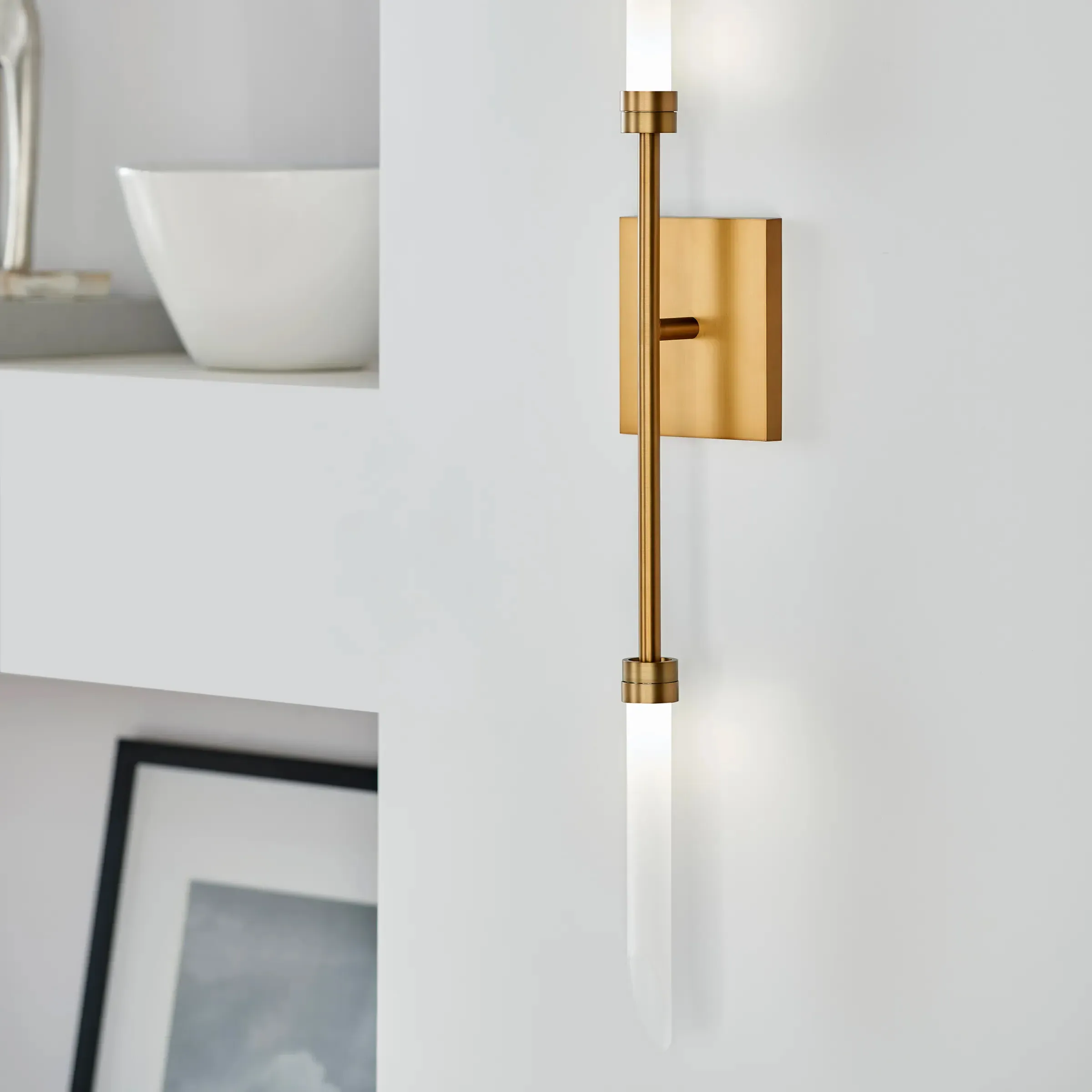 Spur LED Wall Sconce - Aged Brass, Steel