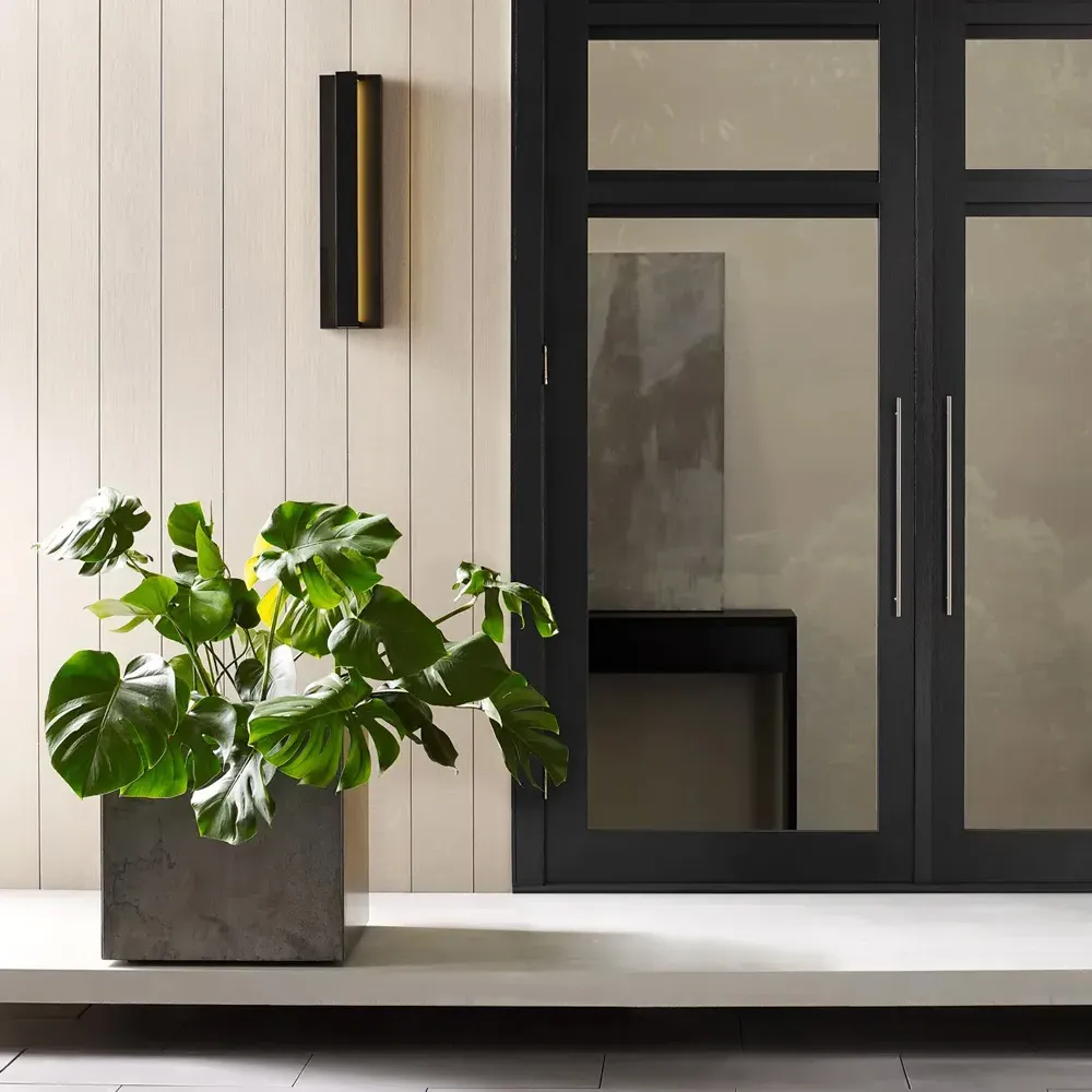 Windfall 24" LED Outdoor Sconce - Black, Aluminum