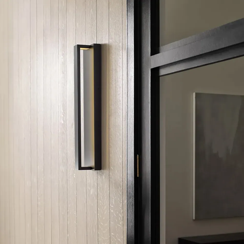 Windfall 24" LED Outdoor Sconce - Black, Aluminum