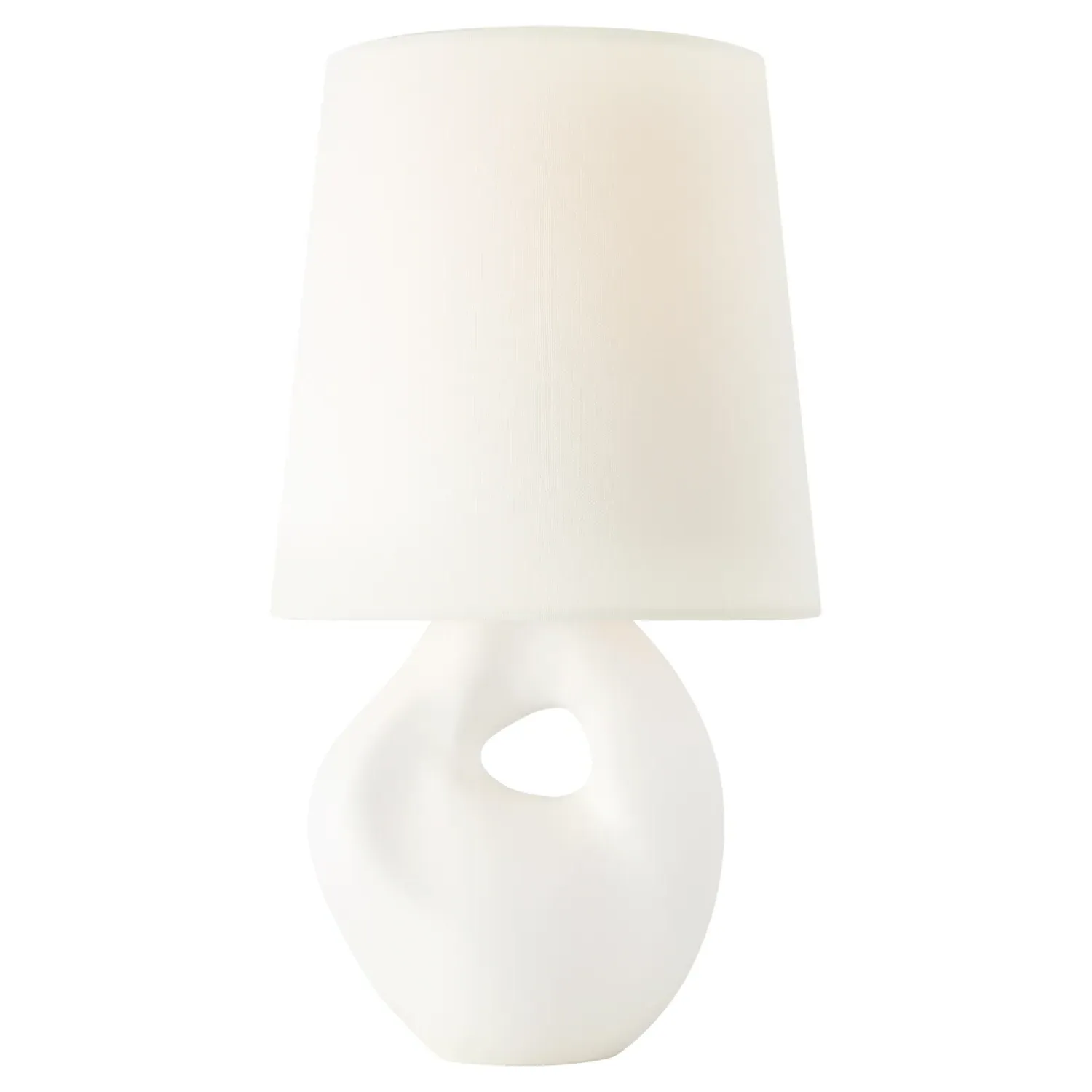 Adria Cordless Table Lamp - White, Plaster image