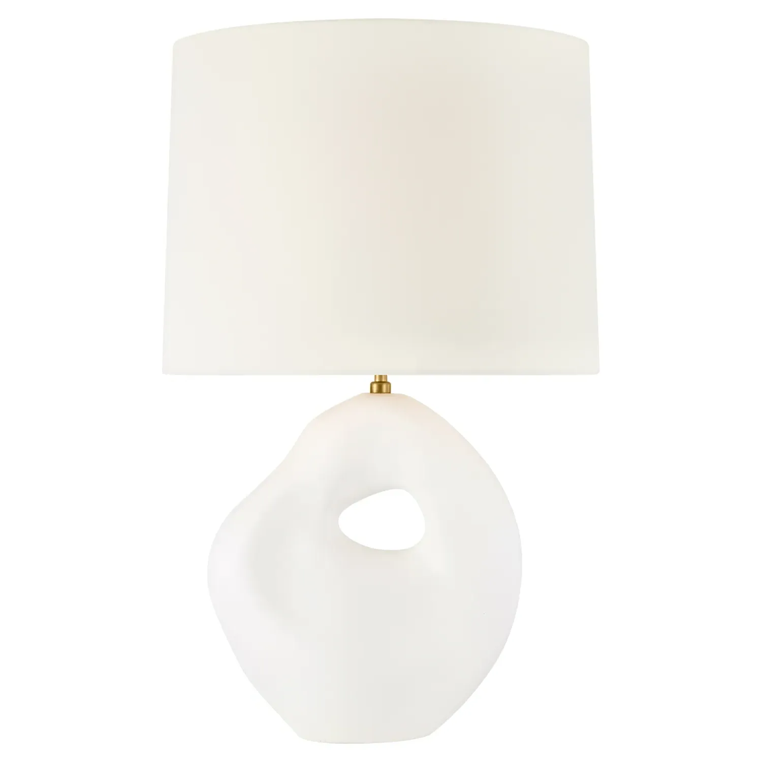 Adria Cordless Table Lamp - White, Plaster image