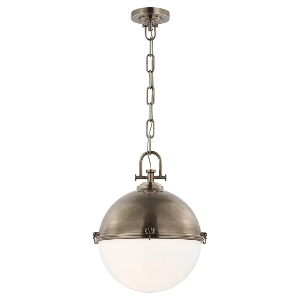 Adrian Extra Large Globe Pendant - Antique Nickel, Metal